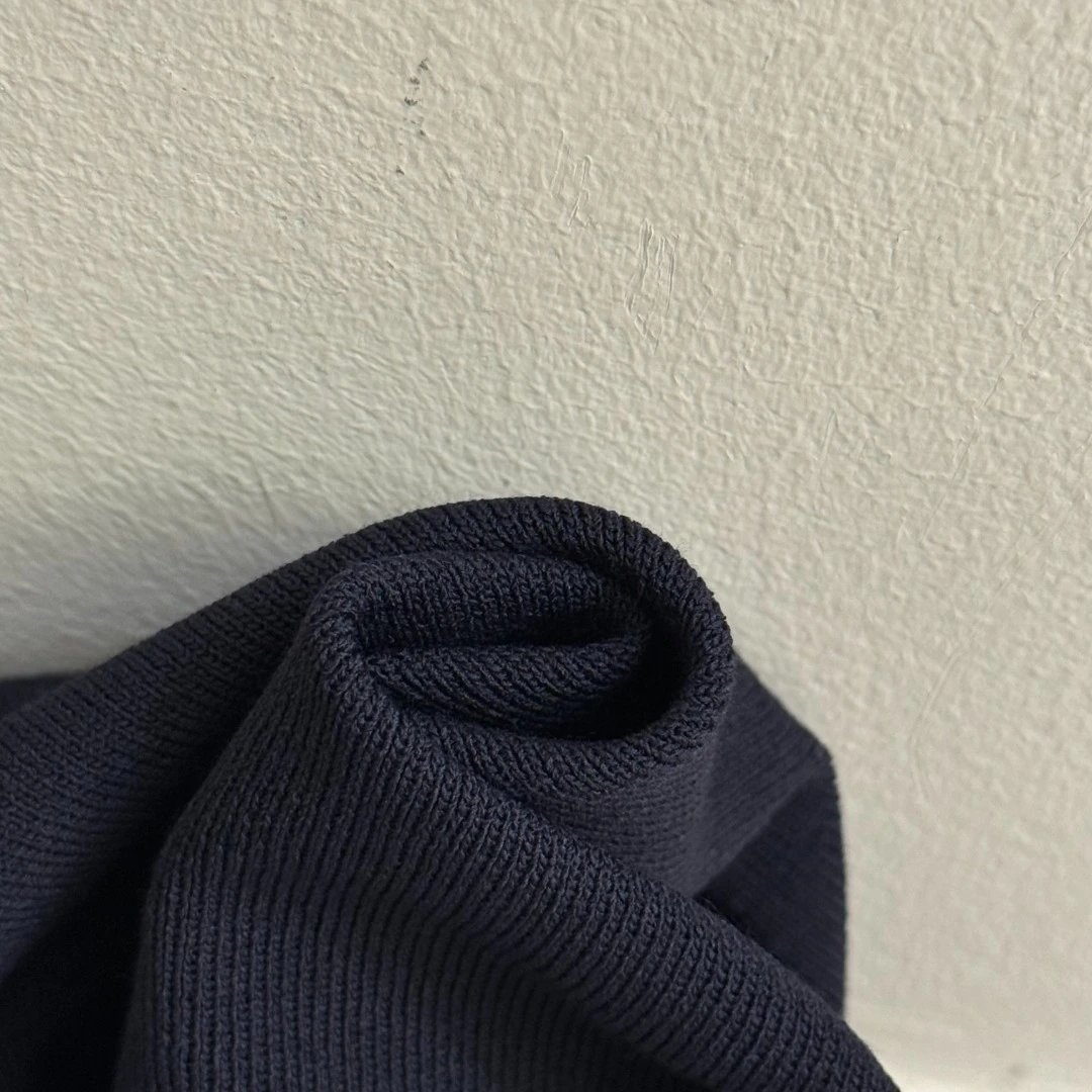 Miu Miu Knit Collar Vest Top Navy and White - 11