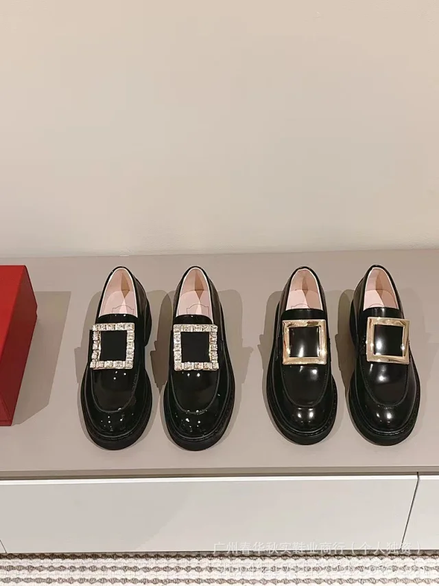 Unbranded Leather Shoes Platform loafers with square buckle product detail image 4