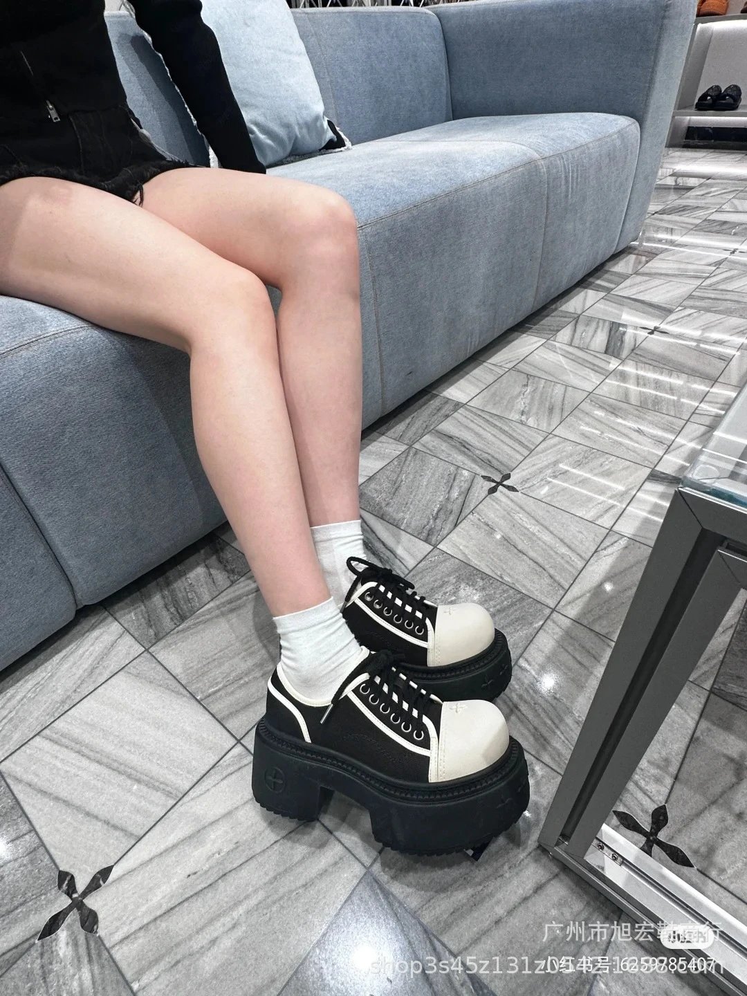 Off-White x Converse Chuck Taylor All Star Platform Chunky Sneakers Black/White - 11