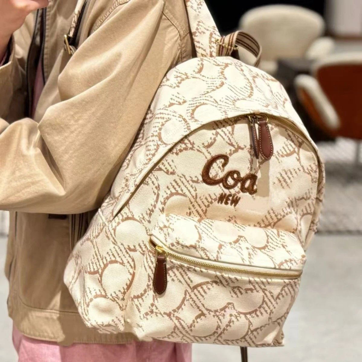 Coco New Backpacks Front Zip Pocket Backpack image 2