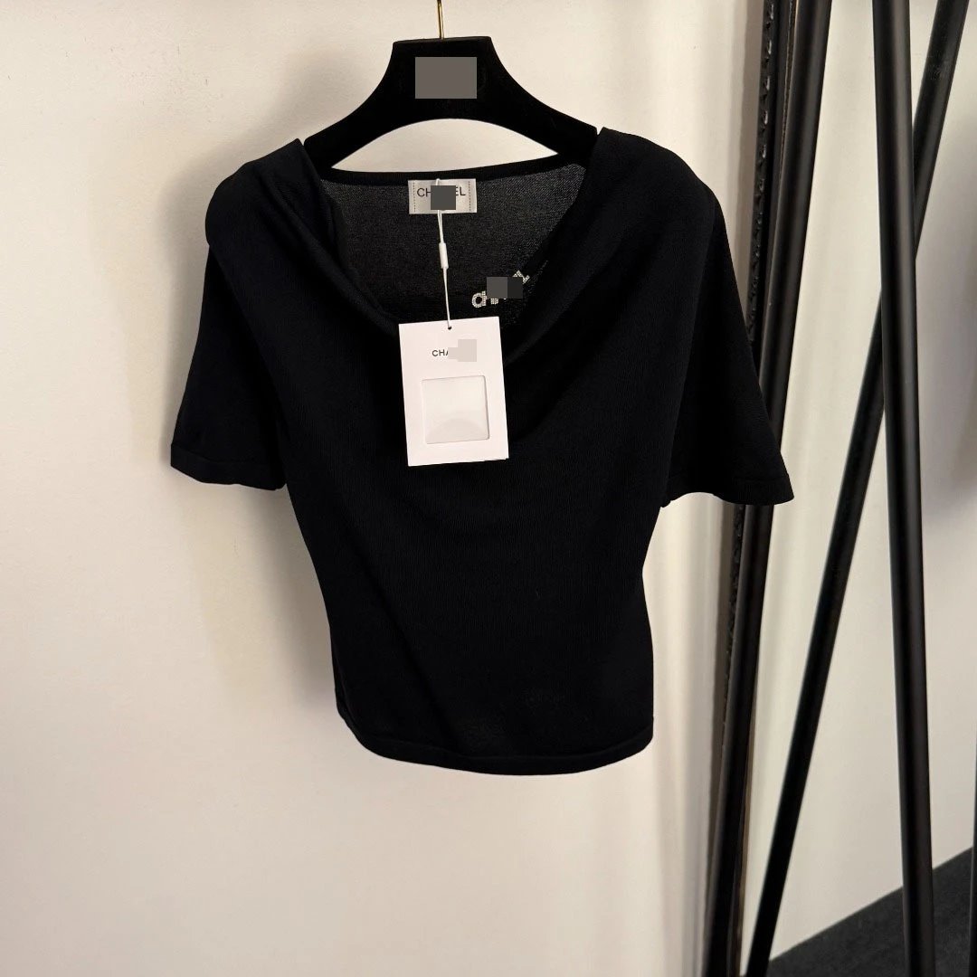 Chanel Cowl Neck Cropped T-Shirt White - 4