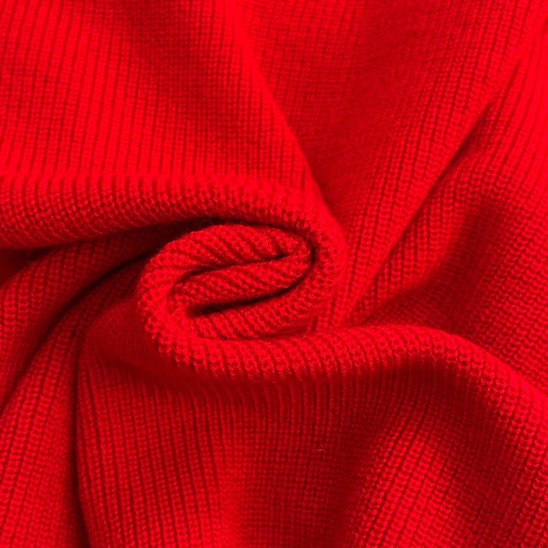 Design Knit Cardigan Red with Contrast Trim Cardigan - 11