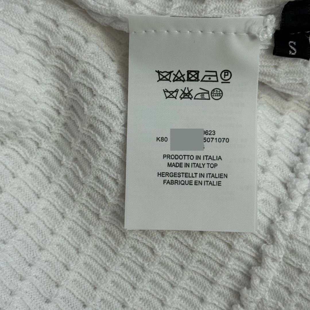 MMY Textured Lace Trim Knit Vest-Top White - 15
