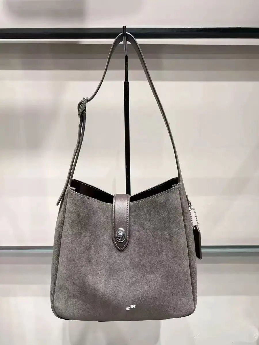 Coach Mini Turner Bucket Bag Brown Pebbled Leather Handbag - 8