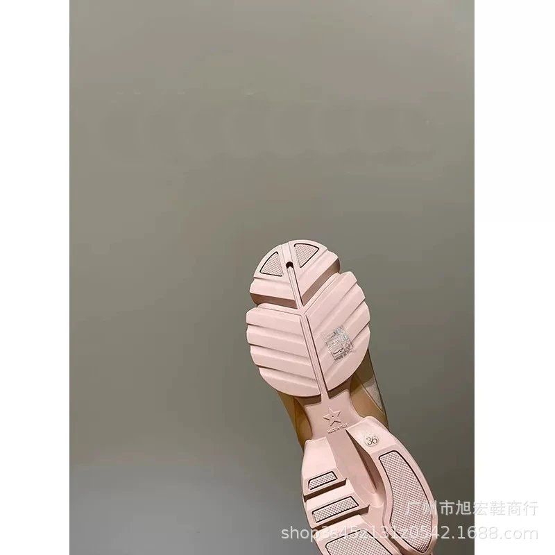 Design Chunky White Sneakers with Layered Strap Detail - 5