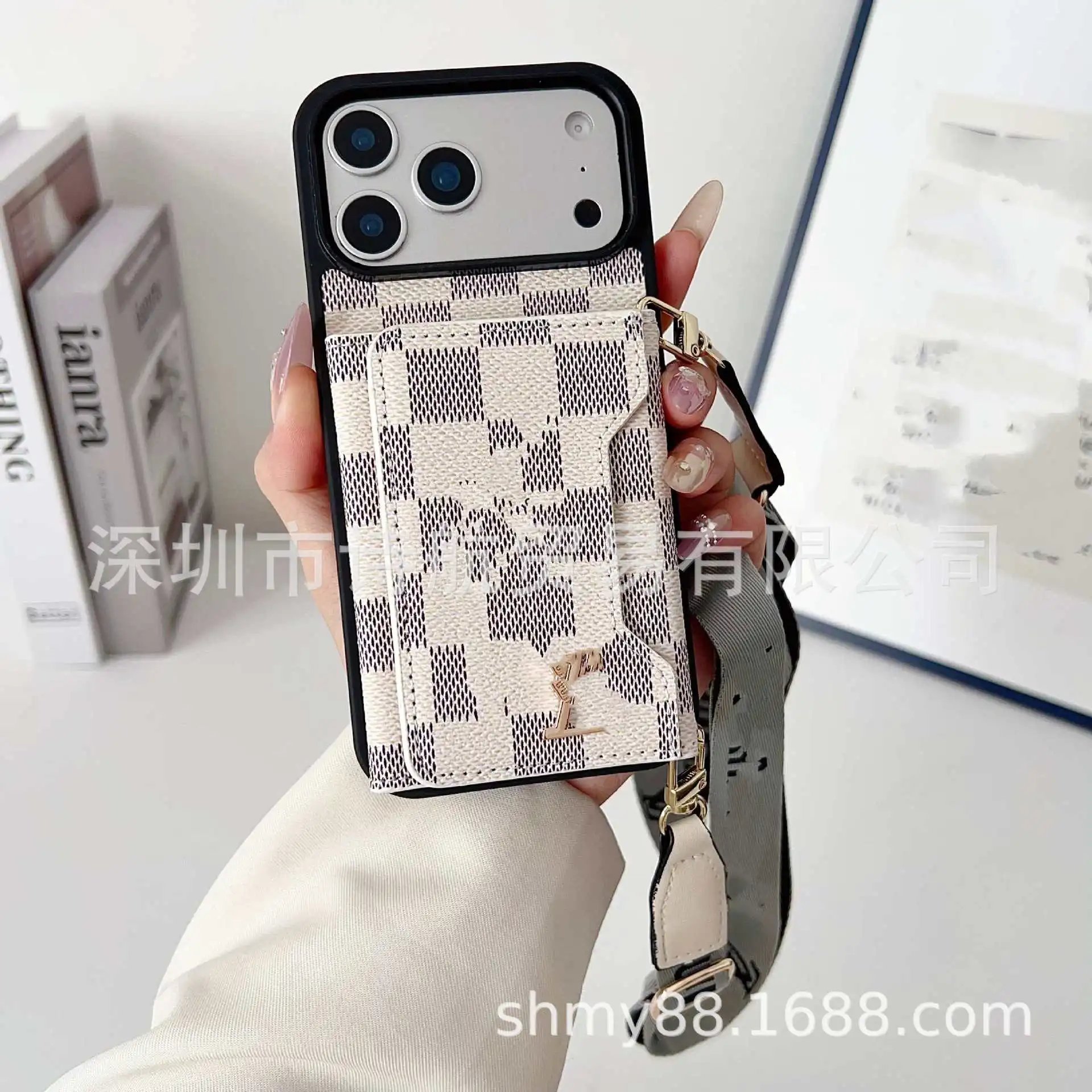 Louis Vuitton Phone Cases Card Holder Case with Adjustable Lanyard — 3