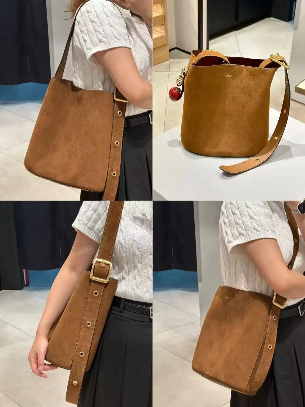 Coach Signature Canvas Bucket Bag Beige - 10
