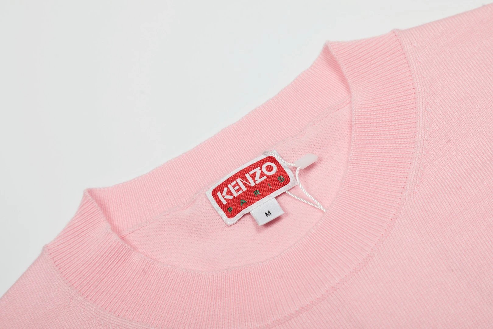 Kenzo Flower Embroidered Pink Cropped Knit Sweater - 9