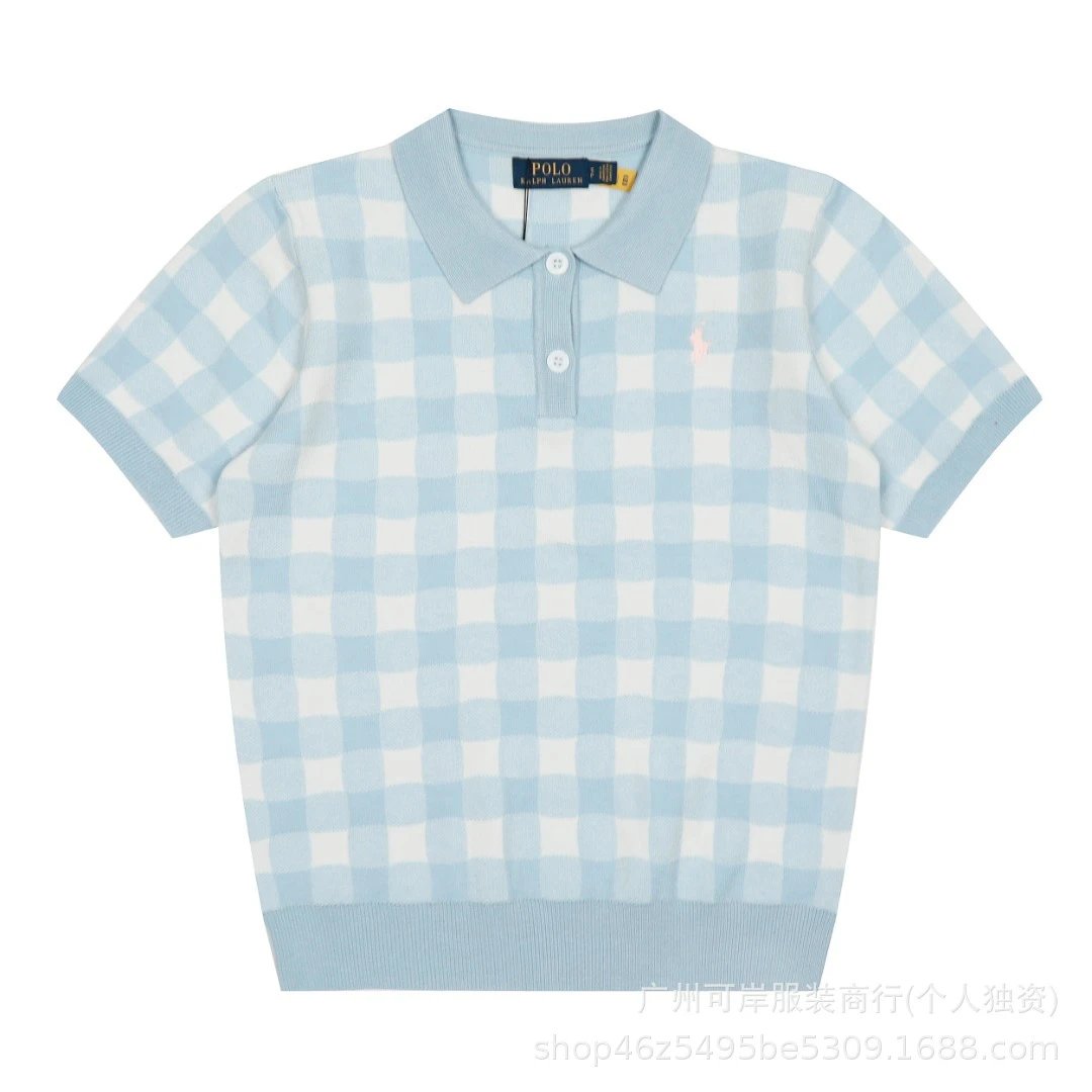 Polo Ralph Lauren Gingham Knit Polo Mint Green - 11
