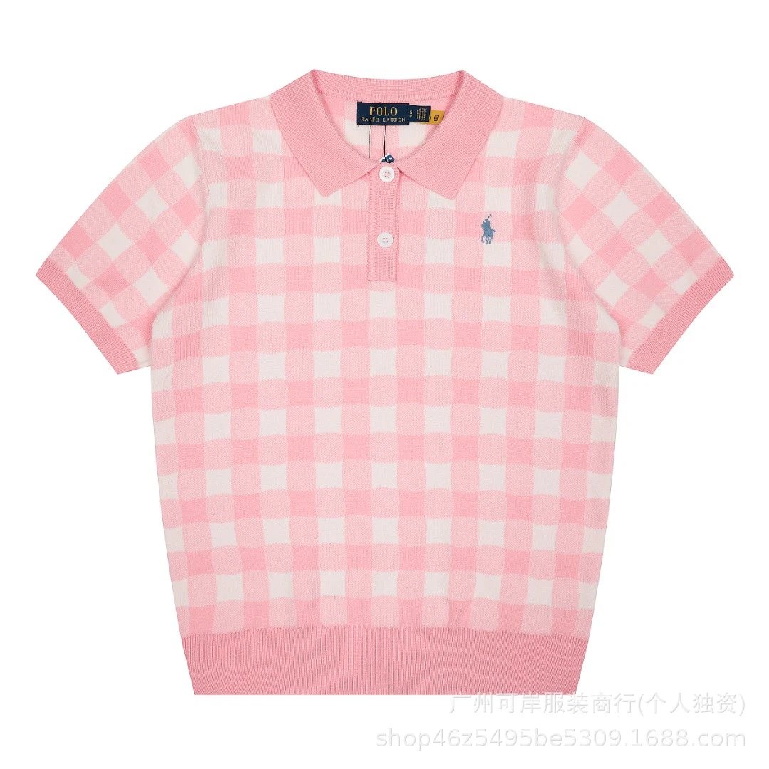 Polo Ralph Lauren Gingham Knit Polo Mint Green - 15