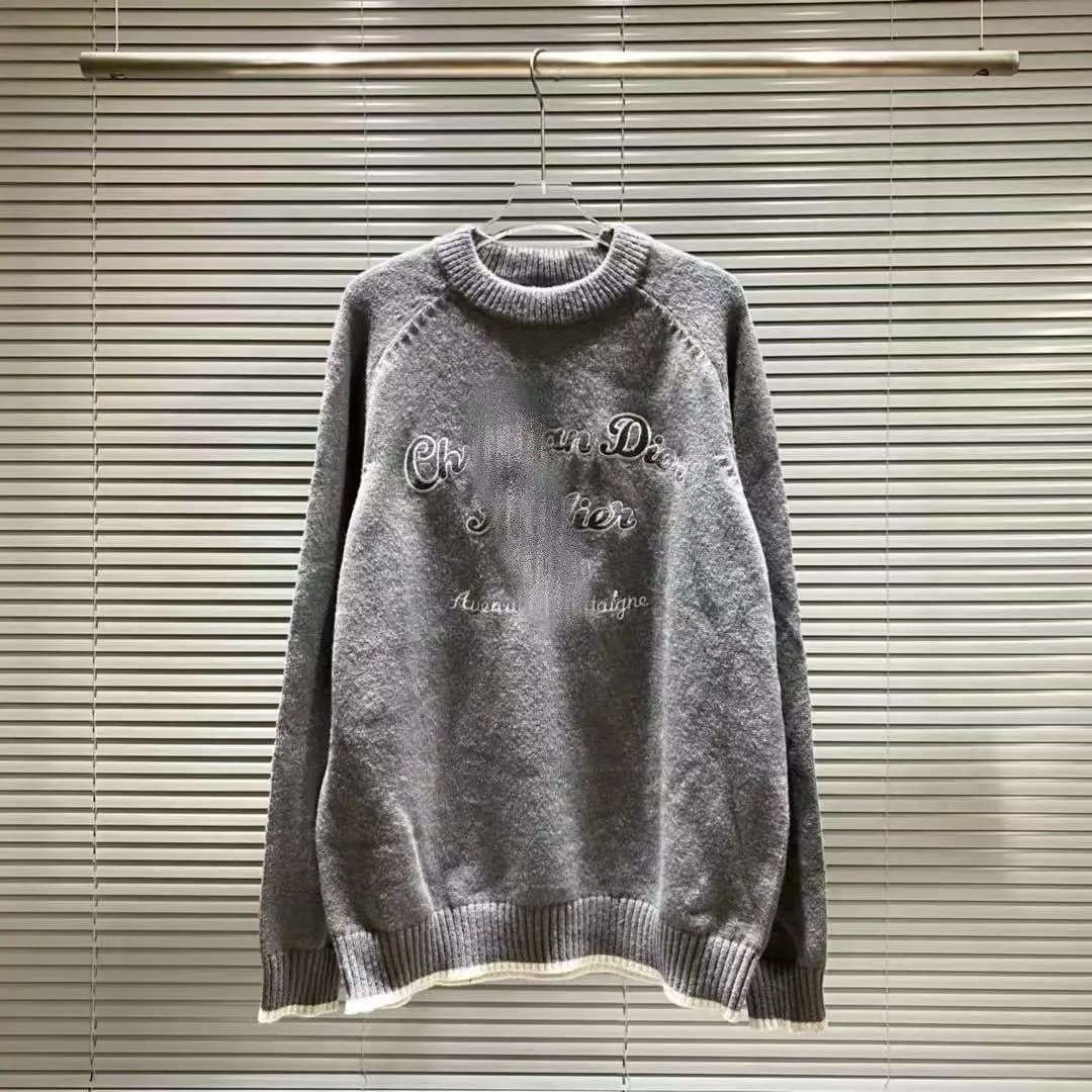 Dior Atelier Paris Embroidered Olive Green Sweater - 4