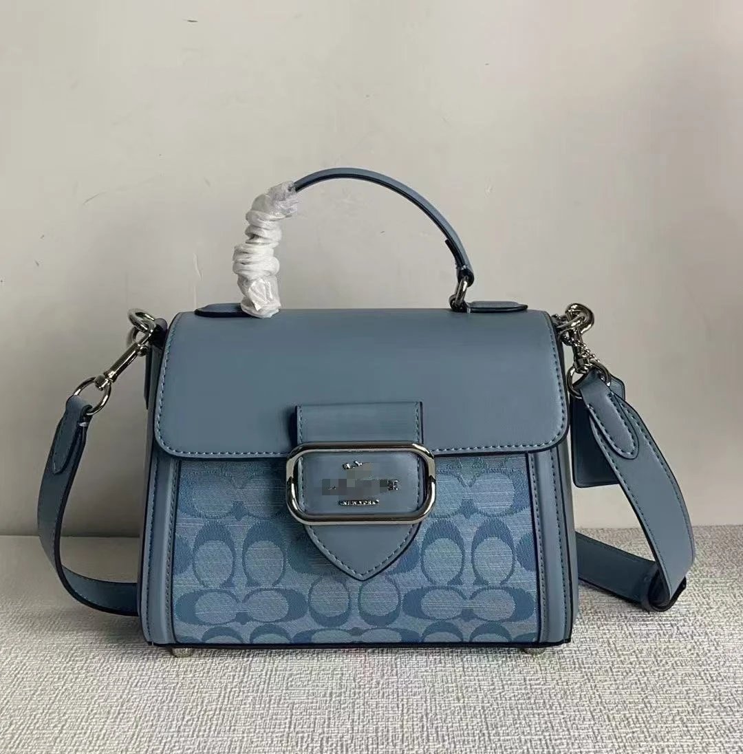 Coach Tabby Mini Top-Handle Bag Beige and Brown Signature Canvas Handbag - 6