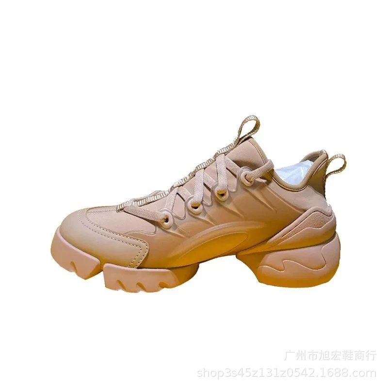 Design Chunky White Sneakers with Layered Strap Detail - 9