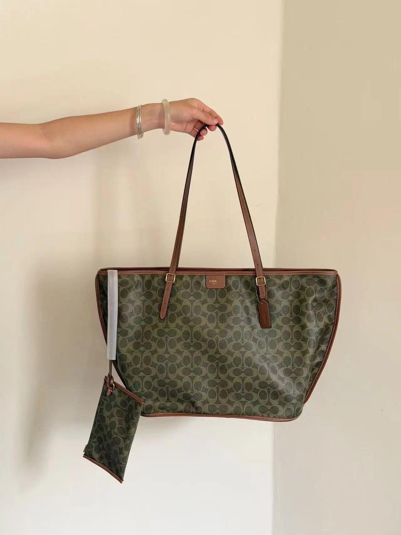 Coach City Tote Brown Signature Canvas Tote Bag - 6