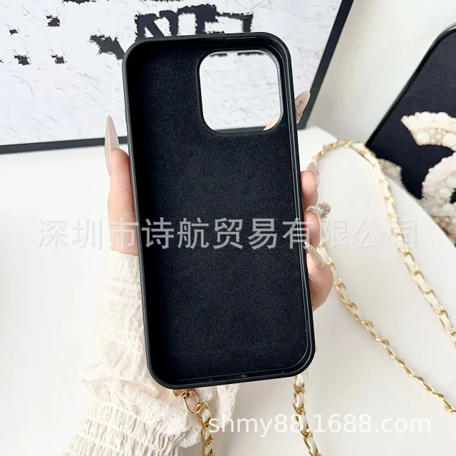 Chanel Phone Cases Quilted card-holder case with chain crossbody strap product detail image 9