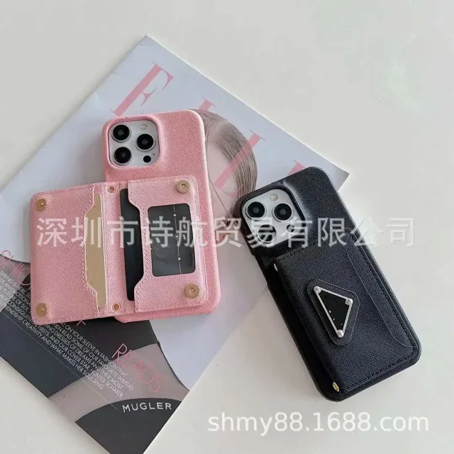 Unbranded Phone Cases Textured Card Holder Case with Triangle Stand product detail image 7