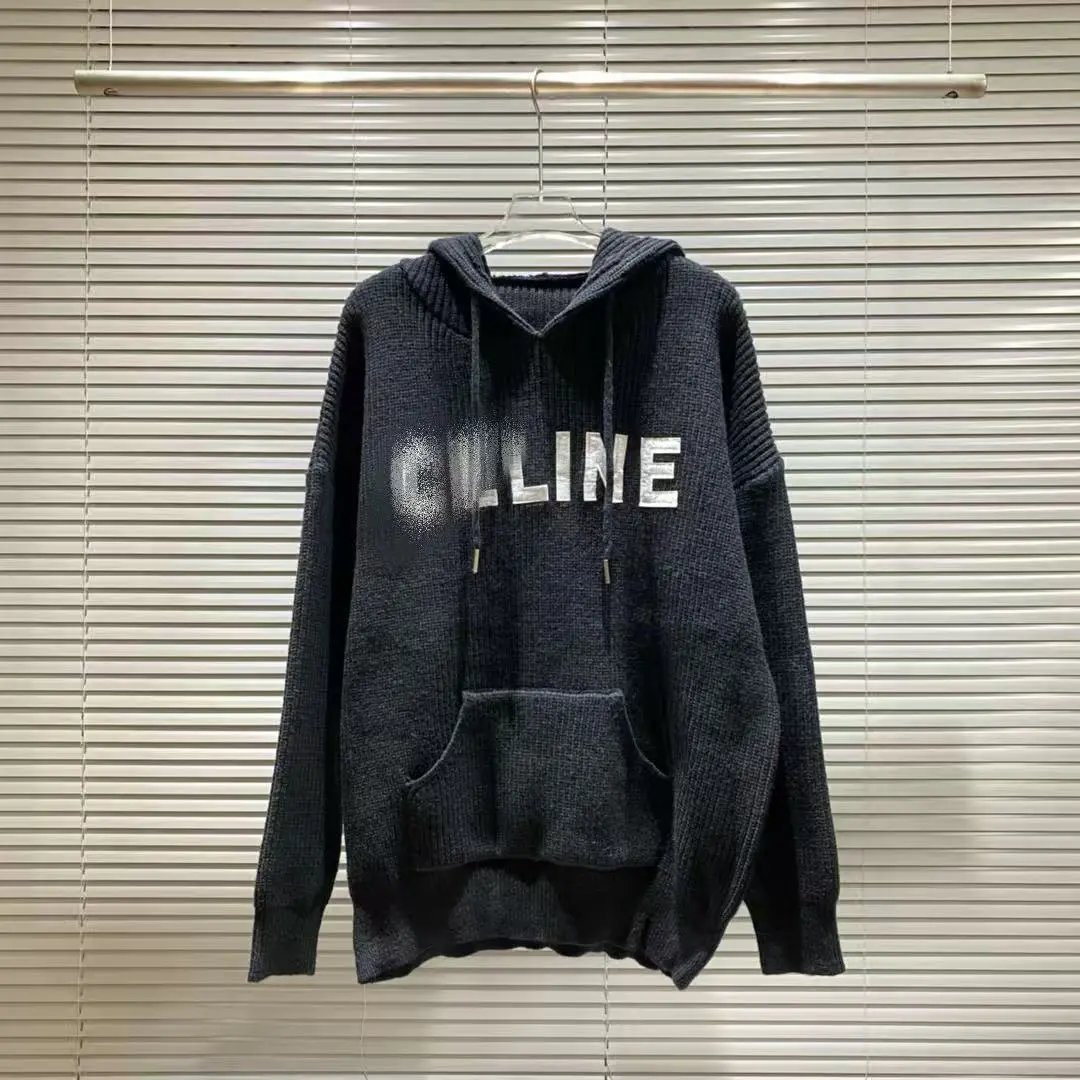Celine Logo Embroidered Ribbed Knit Sweater Pink - 3