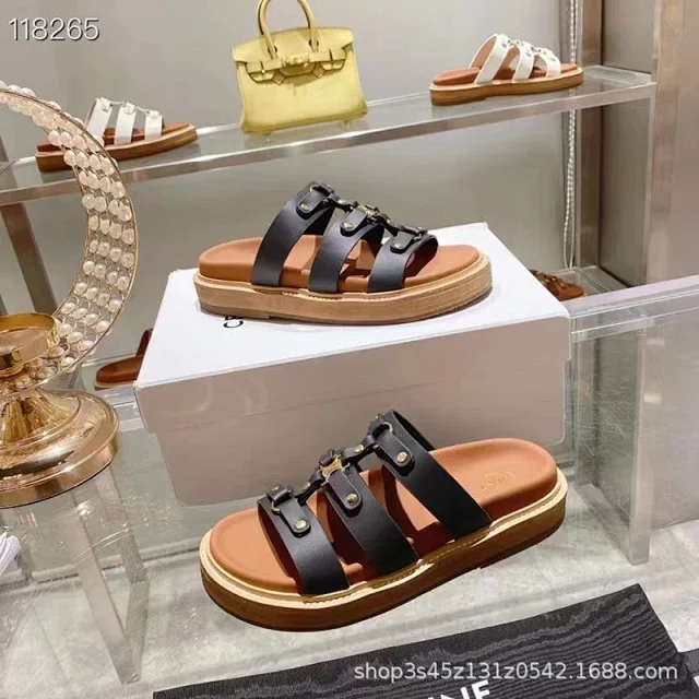 Unbranded Sandals Platform slide with buckle-detail straps product detail image 6