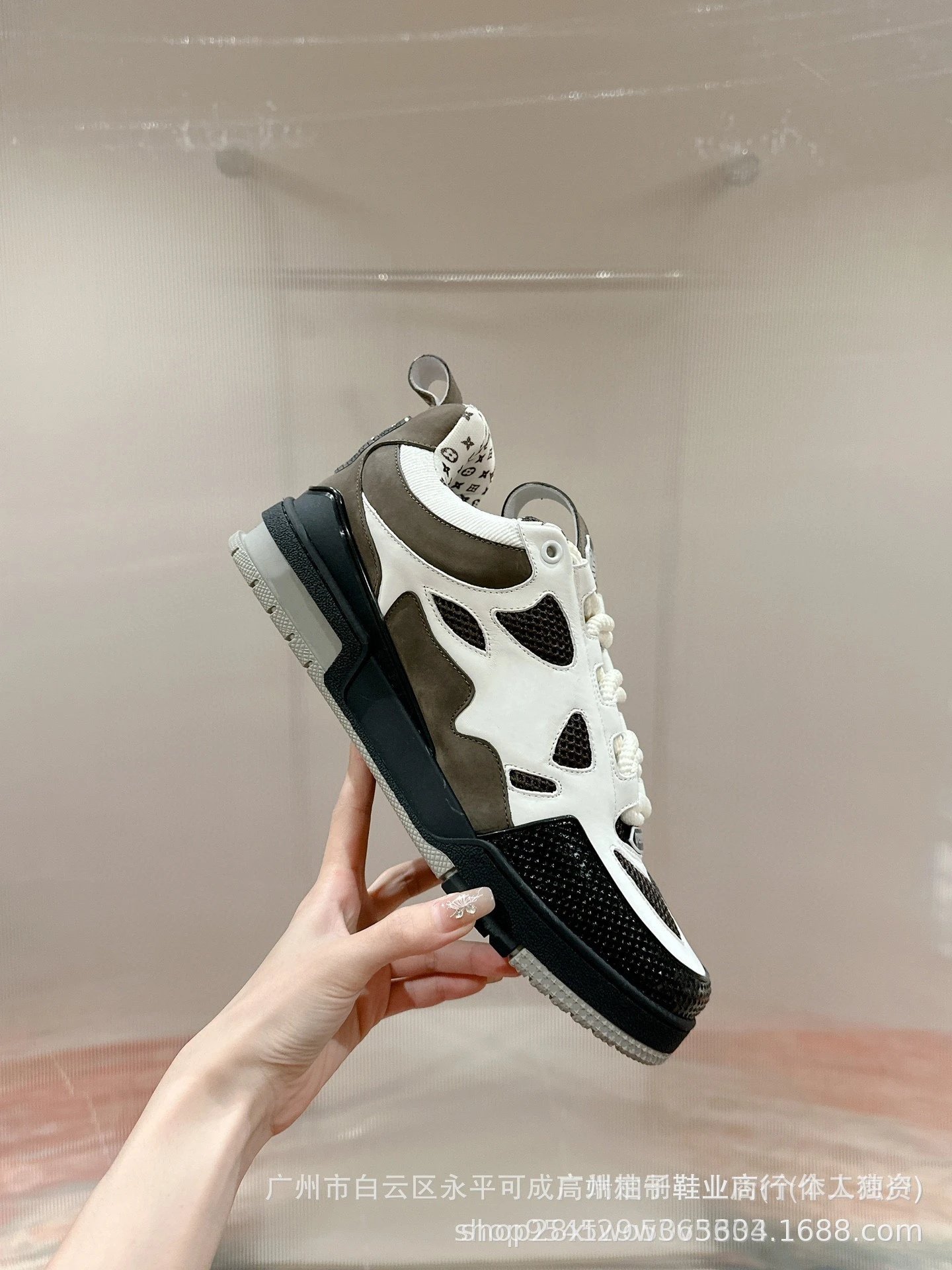 Off-White x Louis Vuitton Archlight Black Mesh Sneakers - 26