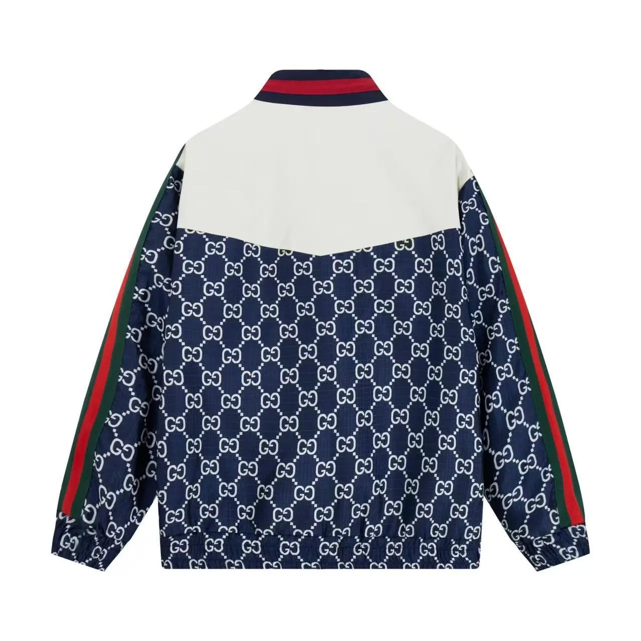 Gucci GG Monogram Windbreaker Jacket Navy and Cream - 3