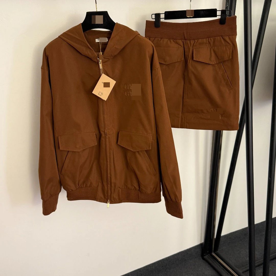 MMY Hooded Zip-Up Jacket Brown Outerwear - 4
