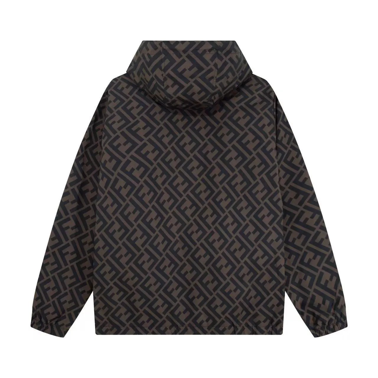Fendi FF Monogram Windbreaker Jacket in Dark Gray - 5