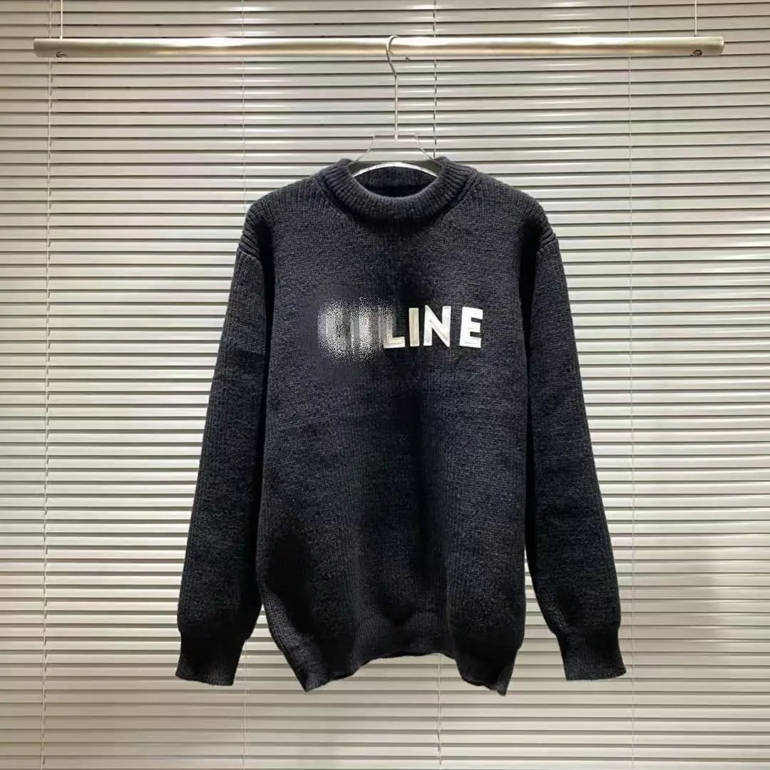 Celine Logo Embroidered Ribbed Knit Sweater Pink - 6