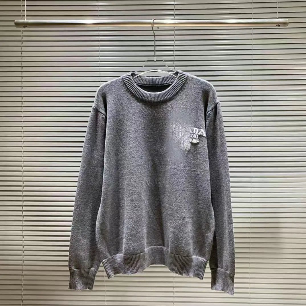 Prada Logo-Embroidered Ivory Knit Sweater - 6