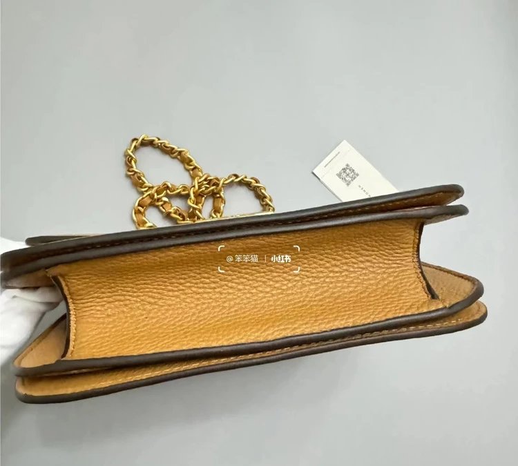 Tory Burch Miller Chain Bag Camel Leather Shoulder Bag - 13