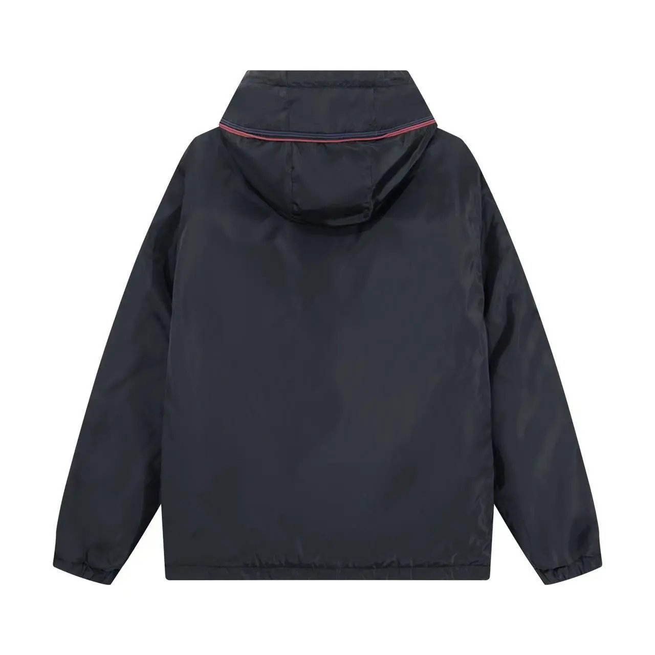 Moncler Genius Windbreaker Jacket Black with Red and Blue Stripes - 3