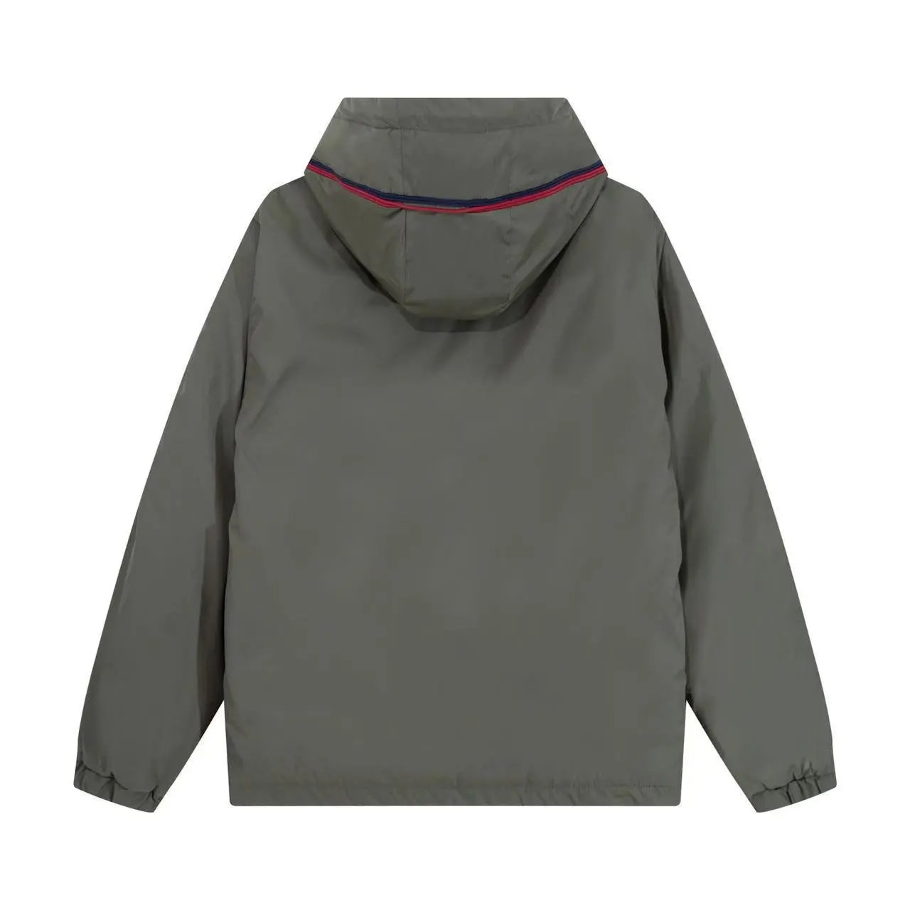 Moncler Genius Windbreaker Jacket Black with Red and Blue Stripes - 5