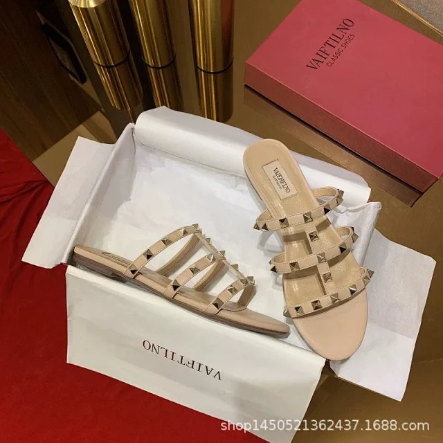 Unbranded Sandals Studded multi-strap open-toe slide product detail image 15