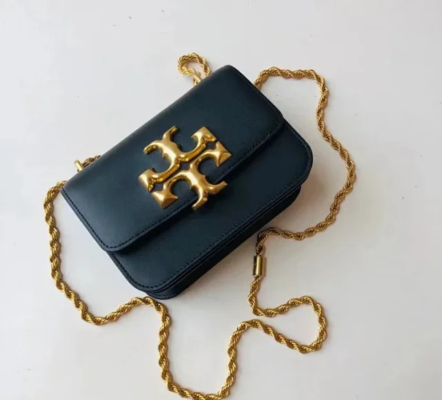 Tory Burch Crossbody Bags Gold Double T Logo Chain Strap product detail image 11