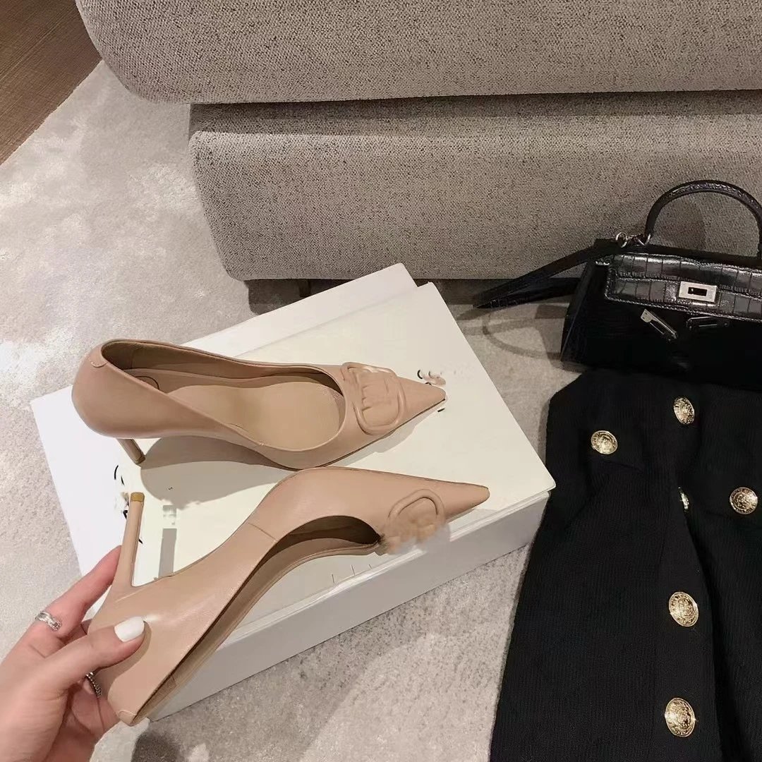 Dior J'Adior Silver Metallic Pointed-Toe Pumps with Crystal Buckle - 12