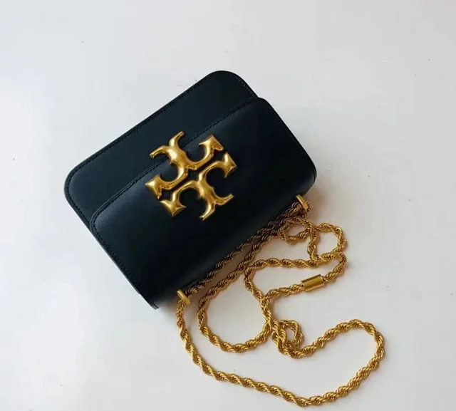 Tory Burch Crossbody Bags Gold Double T Logo Chain Strap product detail image 13