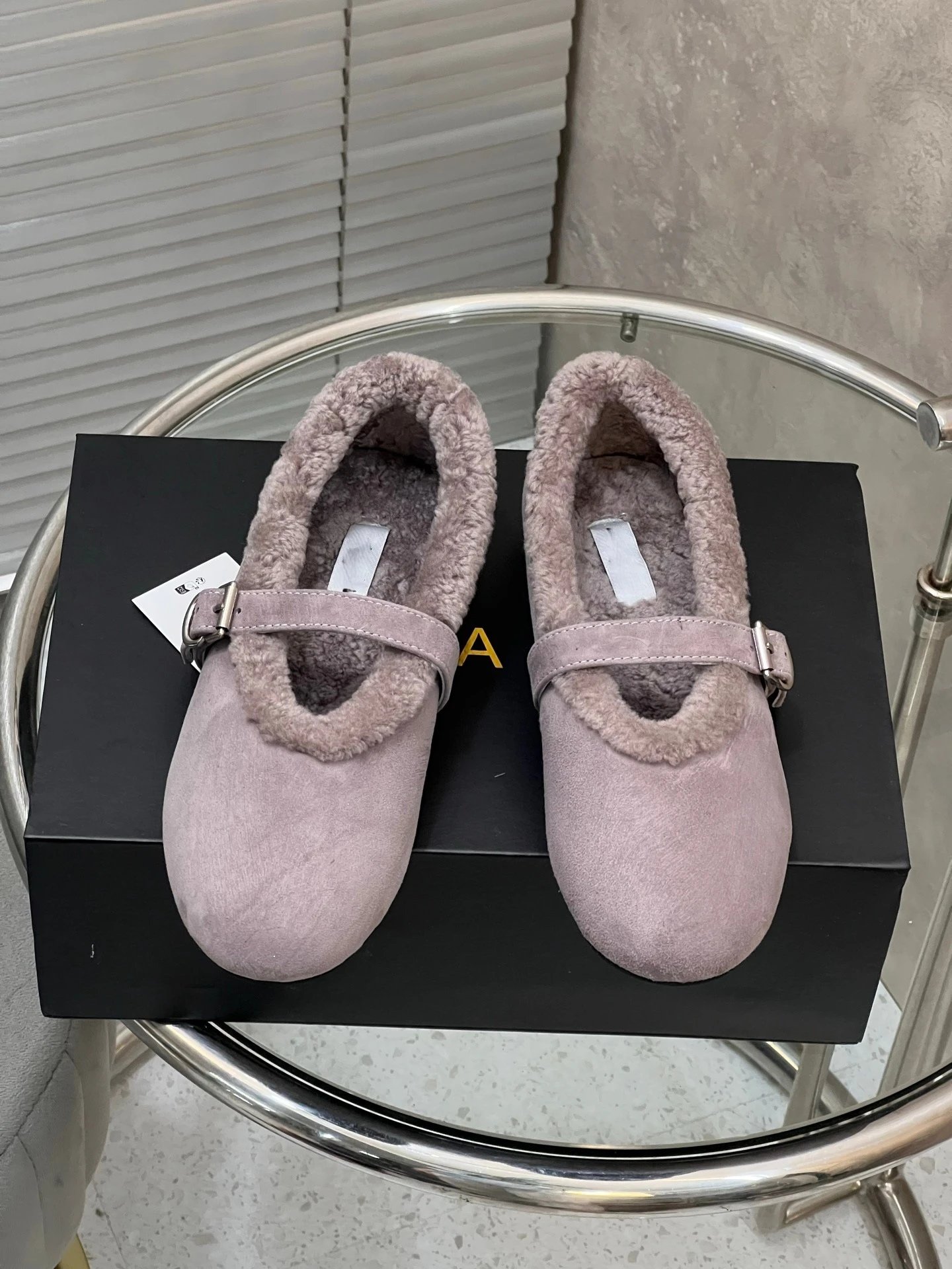 UGG Shearling-Trimmed Suede Mary Jane Loafers Beige - 19