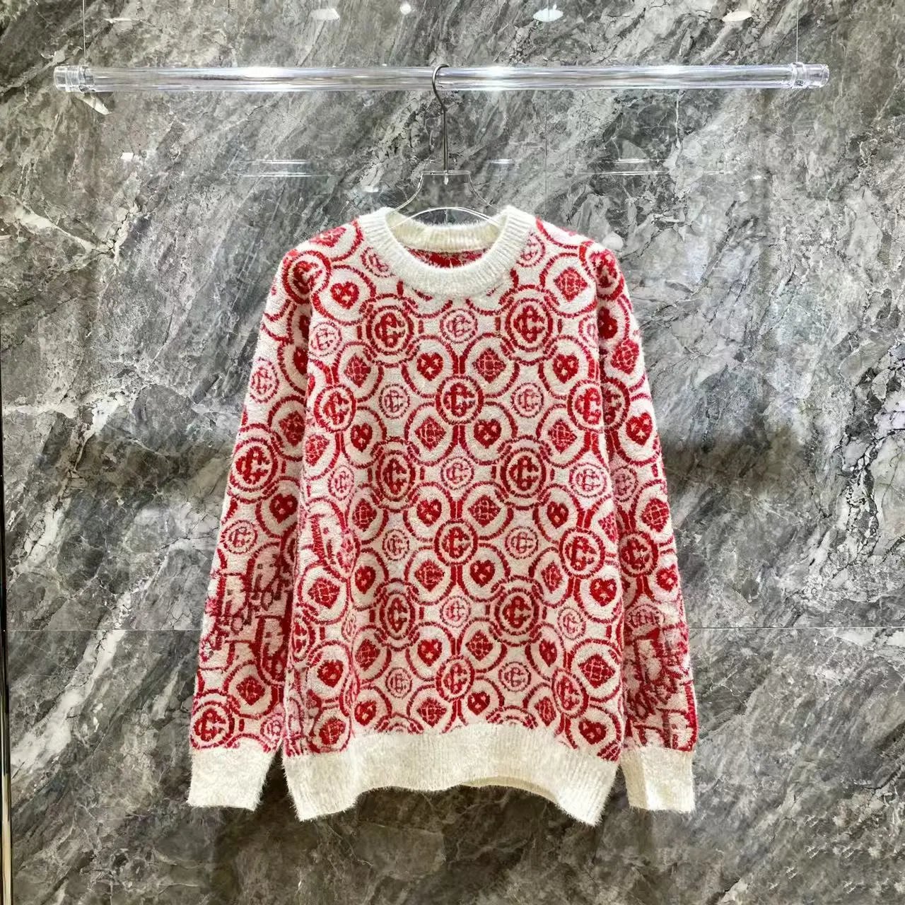 Casablanca School of Beautiful Embroidered Knit Sweater White - 6