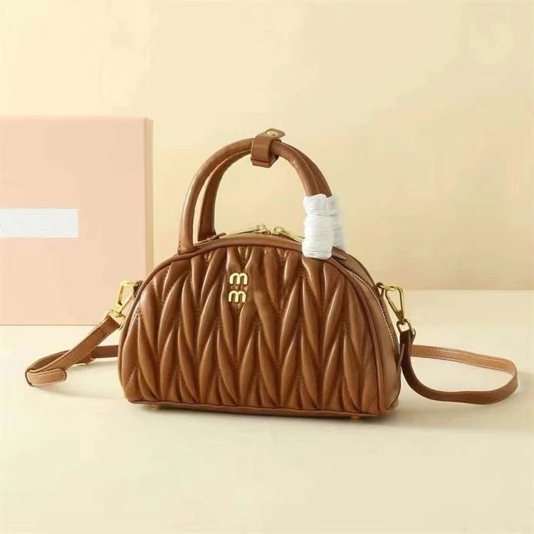 Miu Miu Arcadie Black Matelassé Leather Handbag - 9