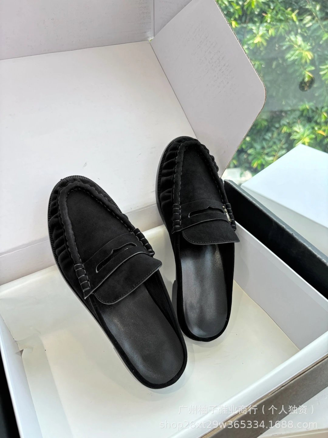 Saint Laurent Loafer Mule Burgundy Croc-Embossed Leather Slip-On Loafers - 14
