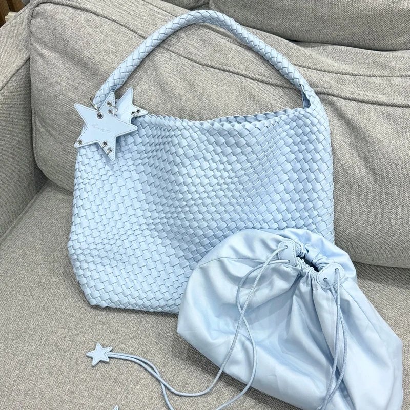 Unbranded Handbags Woven Hobo Bag with Star Charm image 3