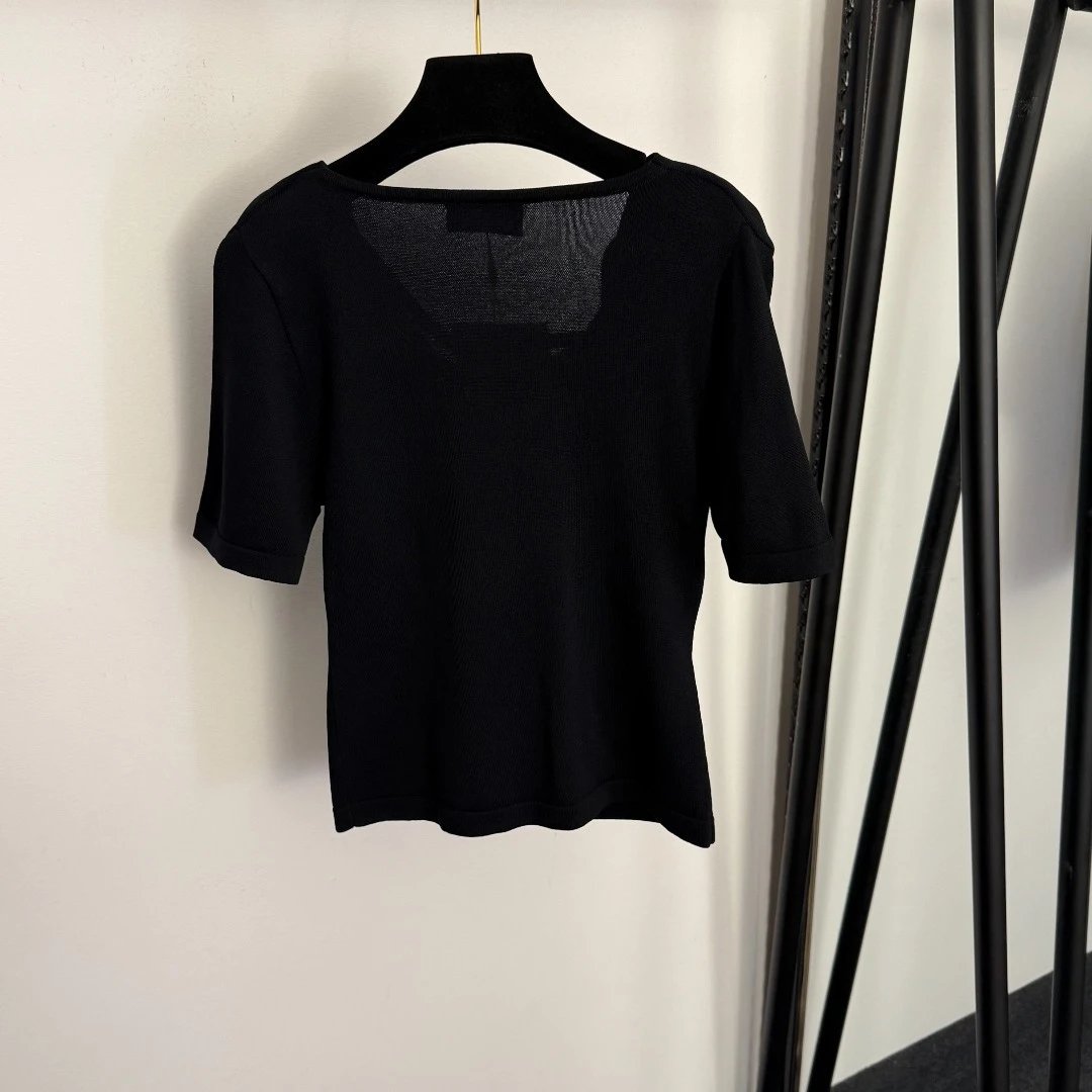 Chanel Cowl Neck Cropped T-Shirt White - 5