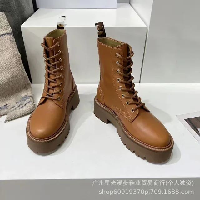 Unbranded Boots Lace-Up Platform Combat product detail image 10