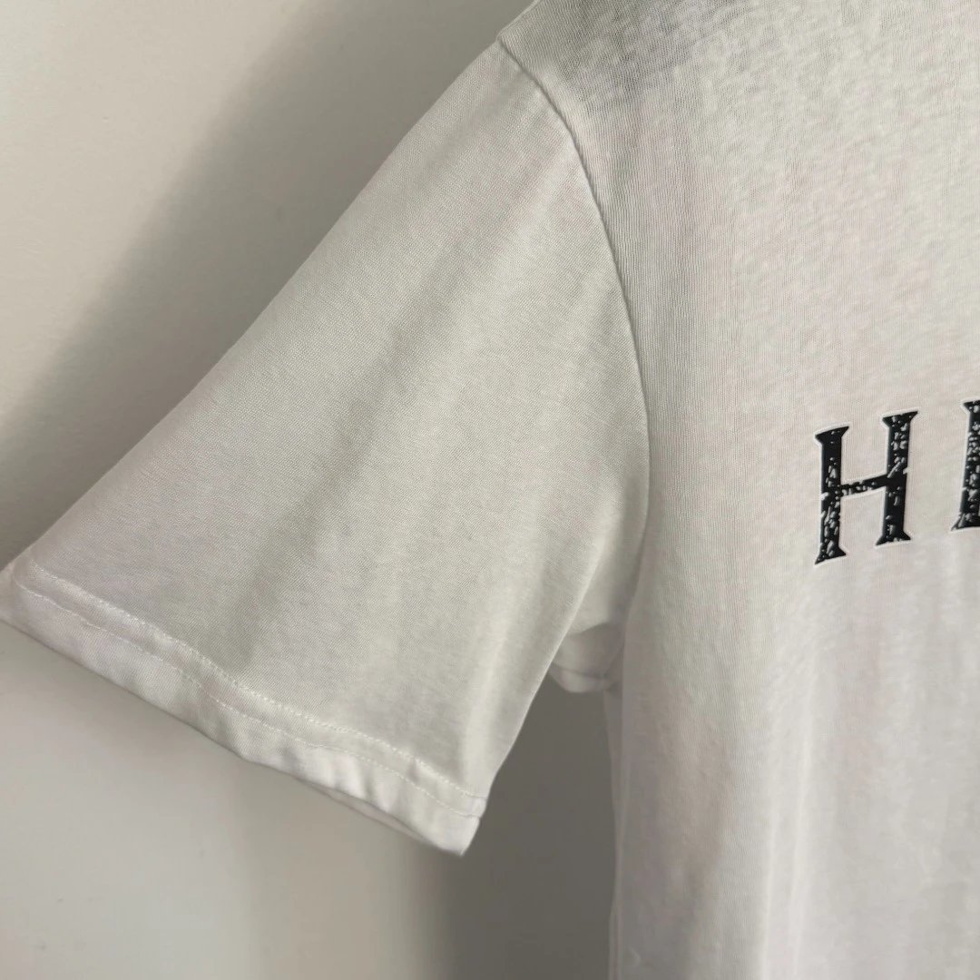 Gallery Dept HE...! Distressed Print White T-Shirt - 9