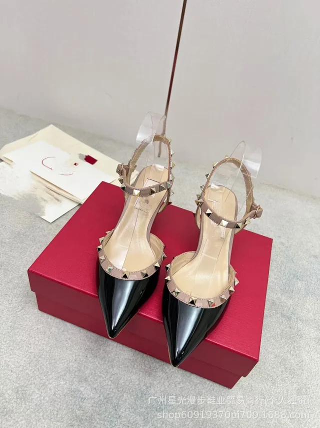 Unbranded High Heels Pointed-Toe Studded Ankle-Strap product detail image 8