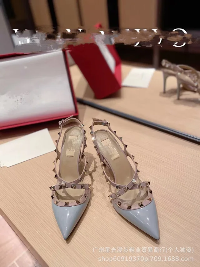 Unbranded High Heels Pointed-Toe Studded Ankle-Strap product detail image 13