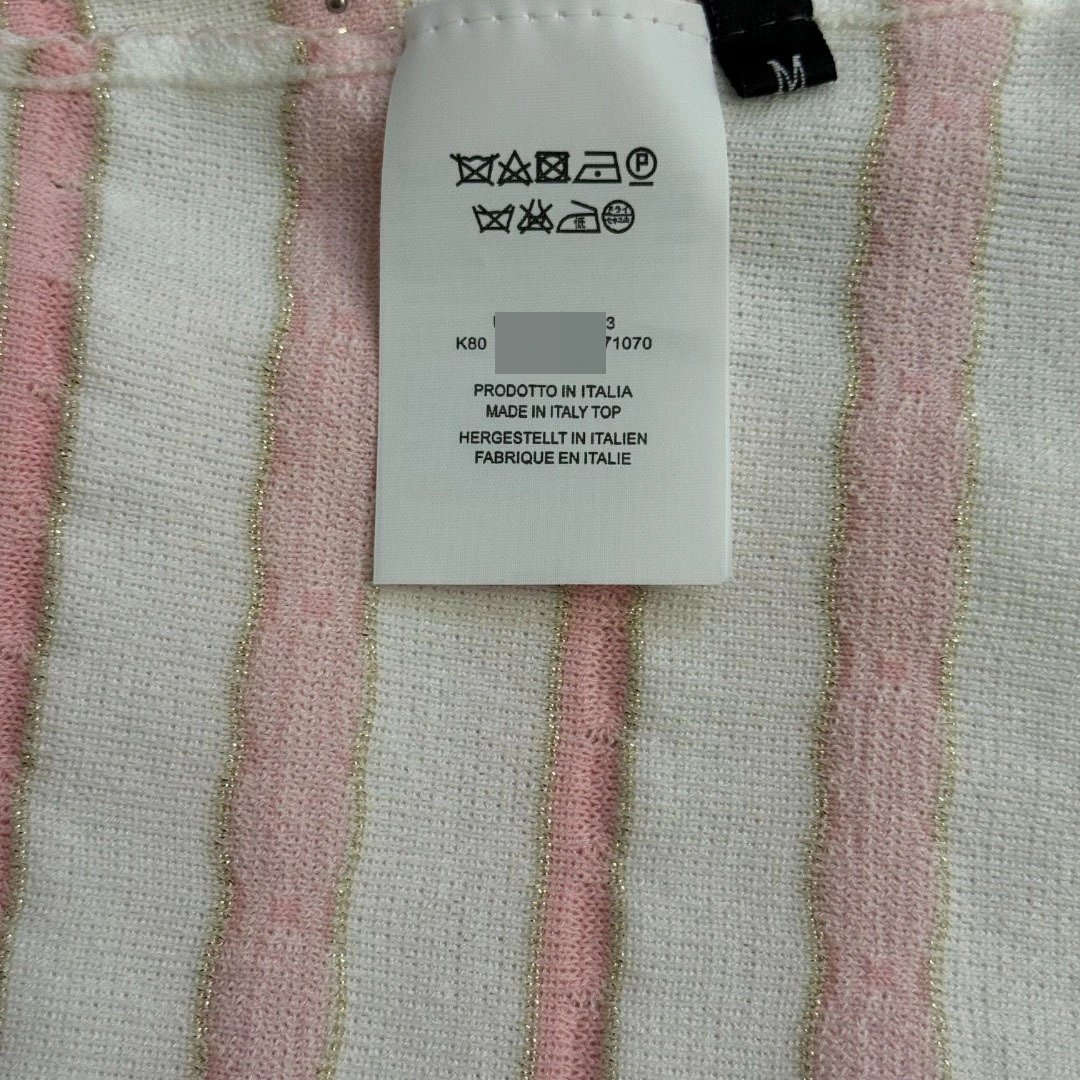 Chanel Striped Embellished Knit Vest Top White/Black - 9