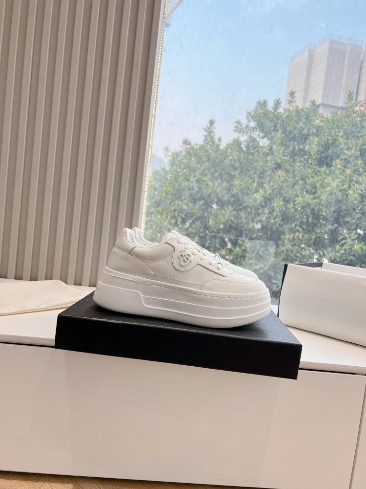 Chanel CC Logo Chunky Platform Sneakers White - 20