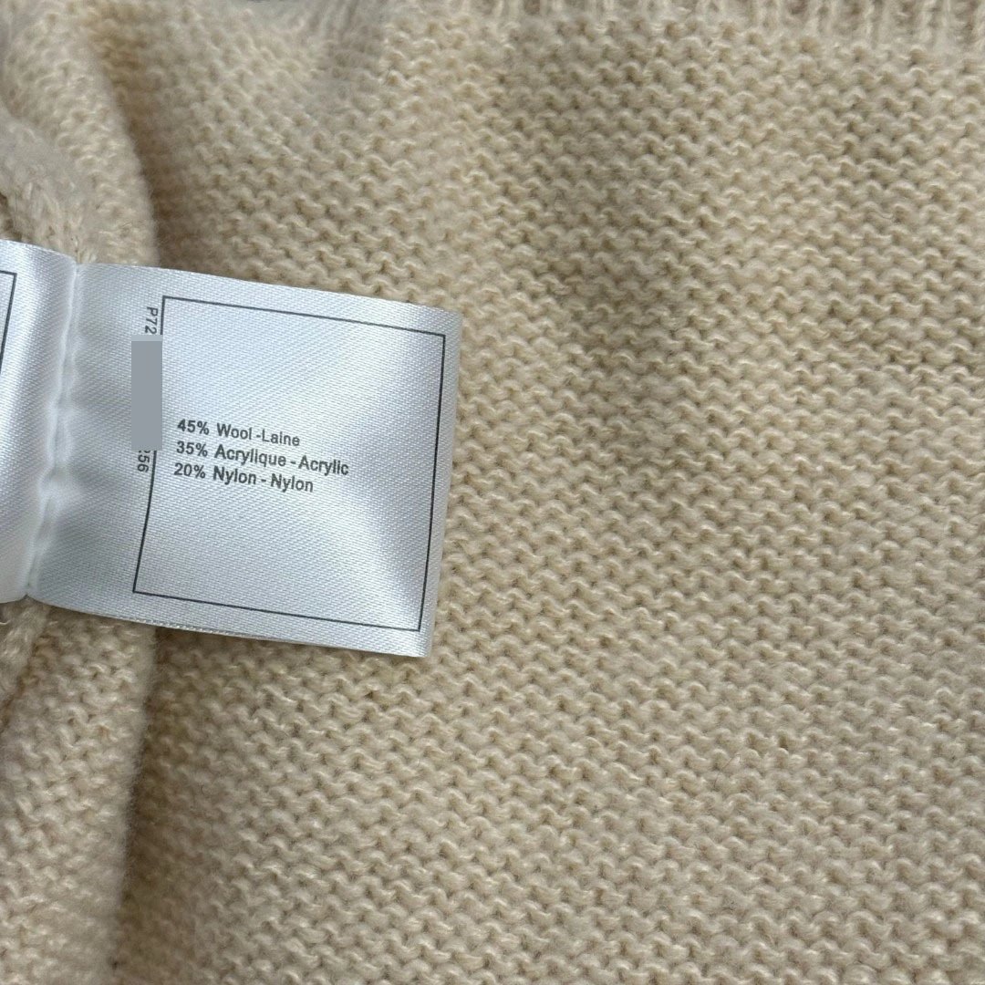 Chanel Embroidered Floral Knit Vest Beige - 10