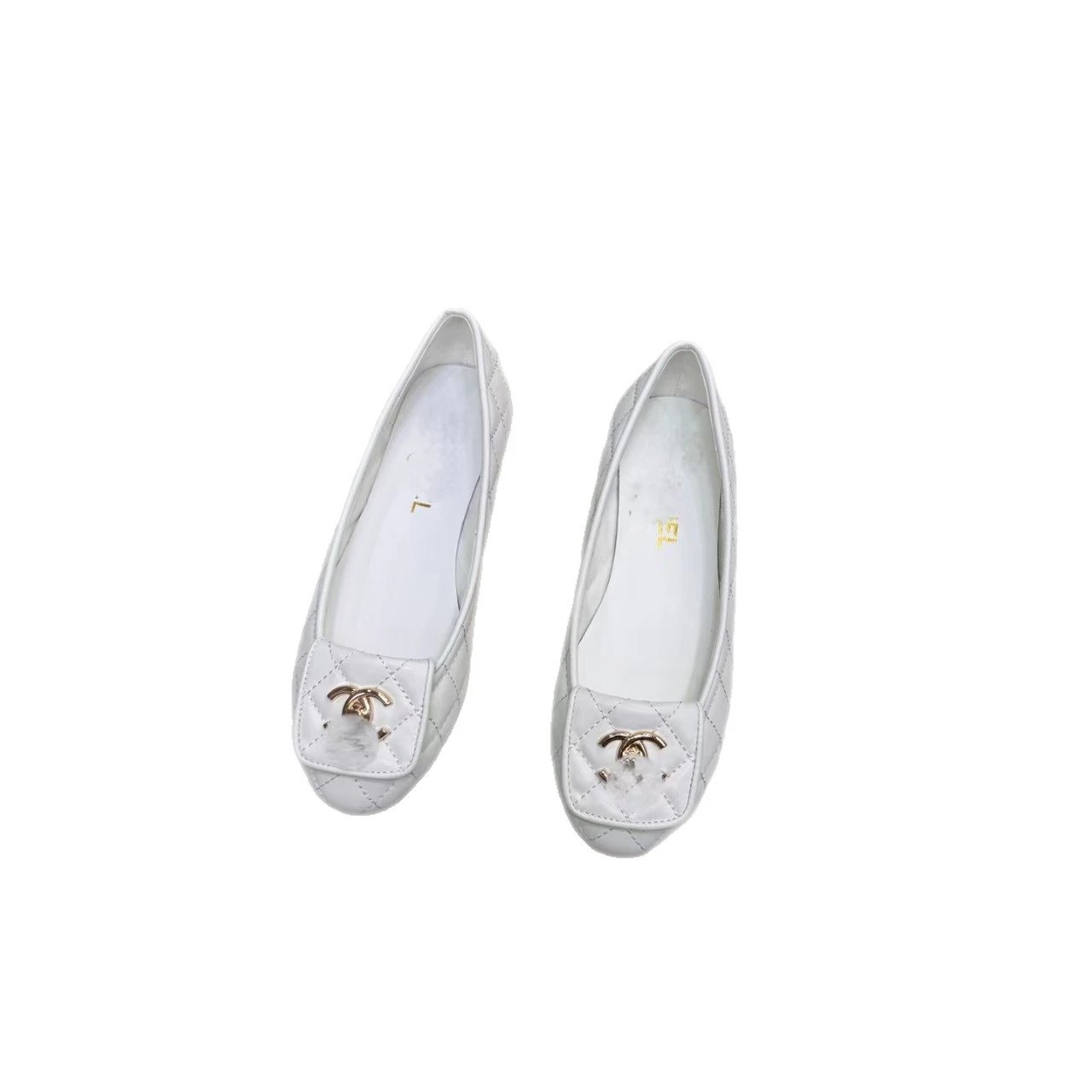 Chanel Casual Shoes Quilted Square-Toe Flats with Interlocking C Emblem image 5