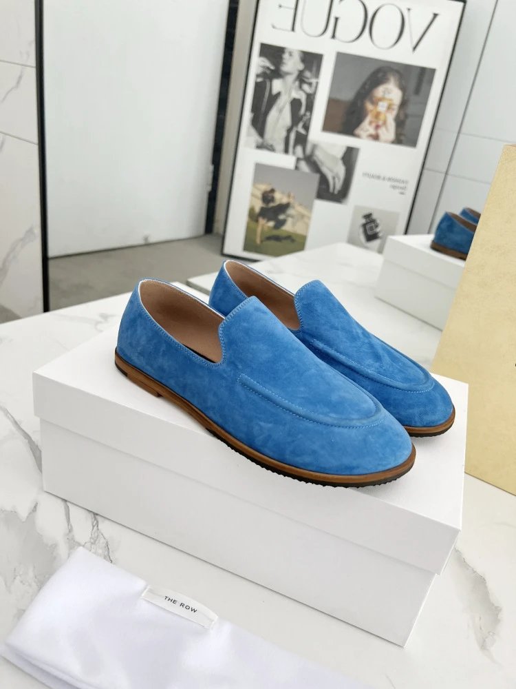 R Brand Suede Loafer Black Casual Shoes - 30